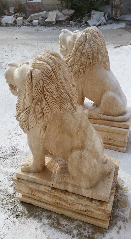 aslan heykeli mermerden- 5002